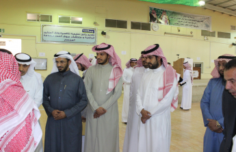 Students of the Community College of al-Kharj do a great job in their rehearsal for the 3rd Scientific Forum