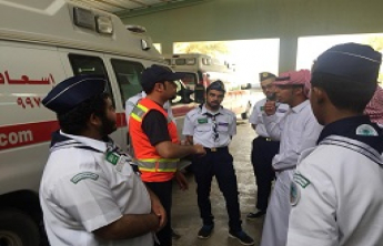 The Scout Family in the Community College of al-Kharj pays a visit to the Saudi Red Crescent HQ