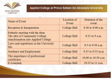 The Applied College is preparing to launch the induction program for college students
